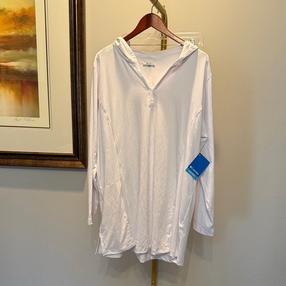 White chill river Hooded tunic Long Sleeve Shirt NWT 2X - Picture 2 of 11